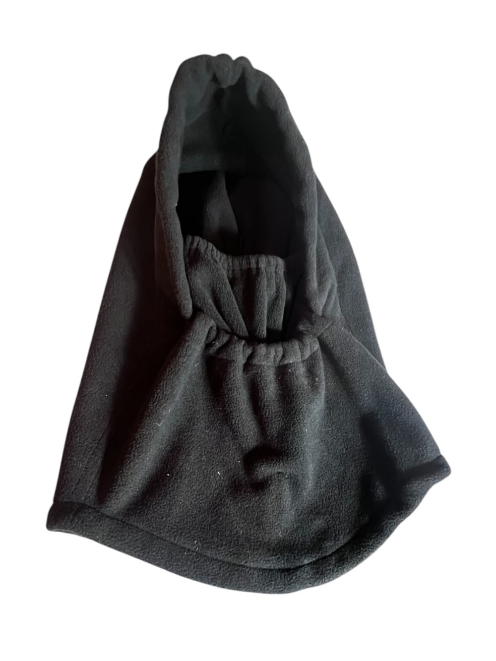 Due North Black Fleece Neck Gaiter Hood Balaclava Thermal Face Cover Elastic